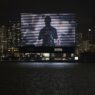 Screening of The Shape of Light on the M+ Facade, M+, West Kowloon Cultural District, Hong Kong, 2022. Courtesy of Ellen Pau and M+, Hong Kong. Photo: Lok Cheng. M+, Hong Kong.