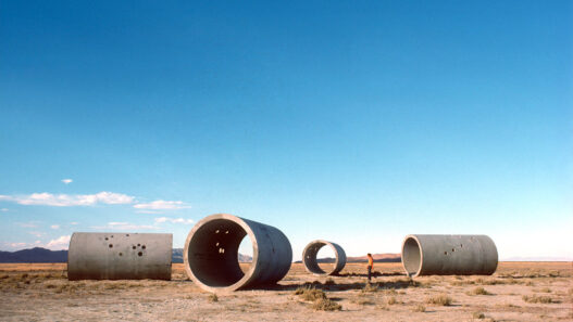 Nancy Holt, Sun Tunnels, 1973-76. Great Basin Desert, Utah, USA. Collection Dia Art Foundation with support from Holt/Smithson Foundation © Holt/Smithson Foundation and Dia Art Foundation, licensed by Artists Rights Society (ARS), New York.