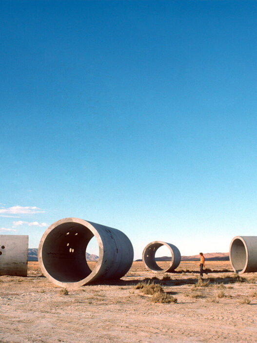 Nancy Holt, Sun Tunnels, 1973-76. Great Basin Desert, Utah, USA. Collection Dia Art Foundation with support from Holt/Smithson Foundation © Holt/Smithson Foundation and Dia Art Foundation, licensed by Artists Rights Society (ARS), New York.