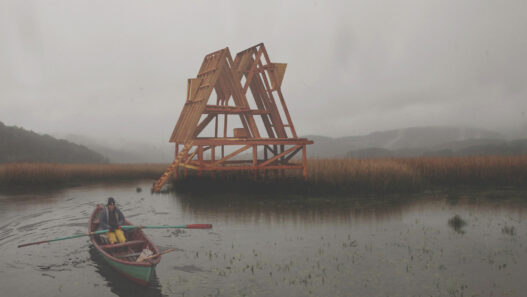 Arijit Chatterjee, Villanueva Boat Builder’s Refuge and Boatshed (rendering), 2014–15. Patagonia, Chile. Courtesy of Arijit Chatterjee.