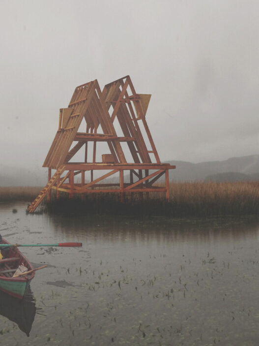 Arijit Chatterjee, Villanueva Boat Builder’s Refuge and Boatshed (rendering), 2014–15. Patagonia, Chile. Courtesy of Arijit Chatterjee.