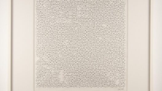 Vera Molnar, Interruptions, 1968. Plotter drawing in ink on Benson plotter paper, 13.5 x 12.75 inches.