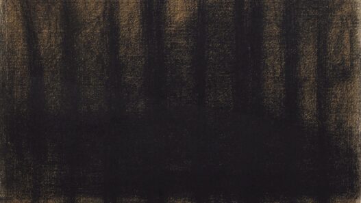 Georges Seurat, Tree Trunks Reflected in Water (Homage to Stéphane Mallarmé), 1883–84. Conté crayon on paper. Villa Flora, Winterthur. Permanent loan to Hahnloser/Jaeggli Foundation, Winterthur. Photo: Reto Pedrini, Zürich.