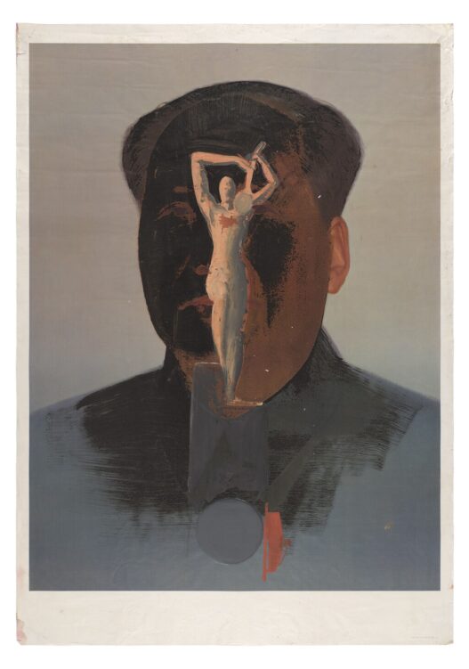 Joris Ghekiere, Gouache on Mao Zedong poster, 1990–1991.