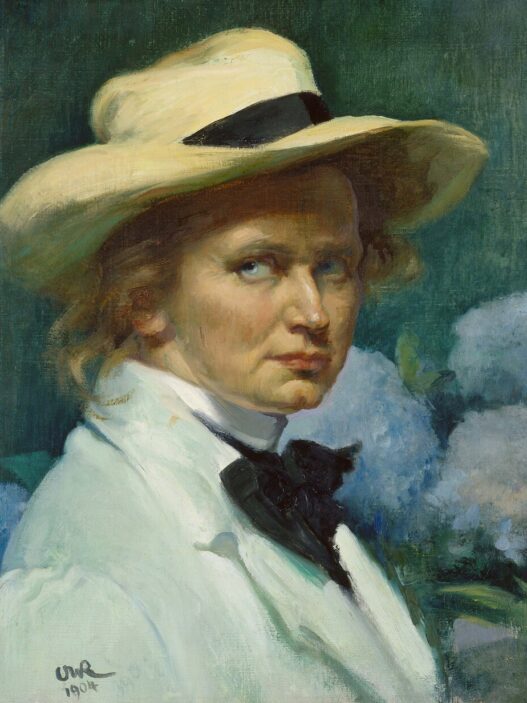 Ottilie W. Roederstein, Self-Portrait with a Hat, 1904. Oil on canvas, 55.3 × 46.1 cm. Städel Museum, Frankfurt am Main. Photo: Städel Museum.