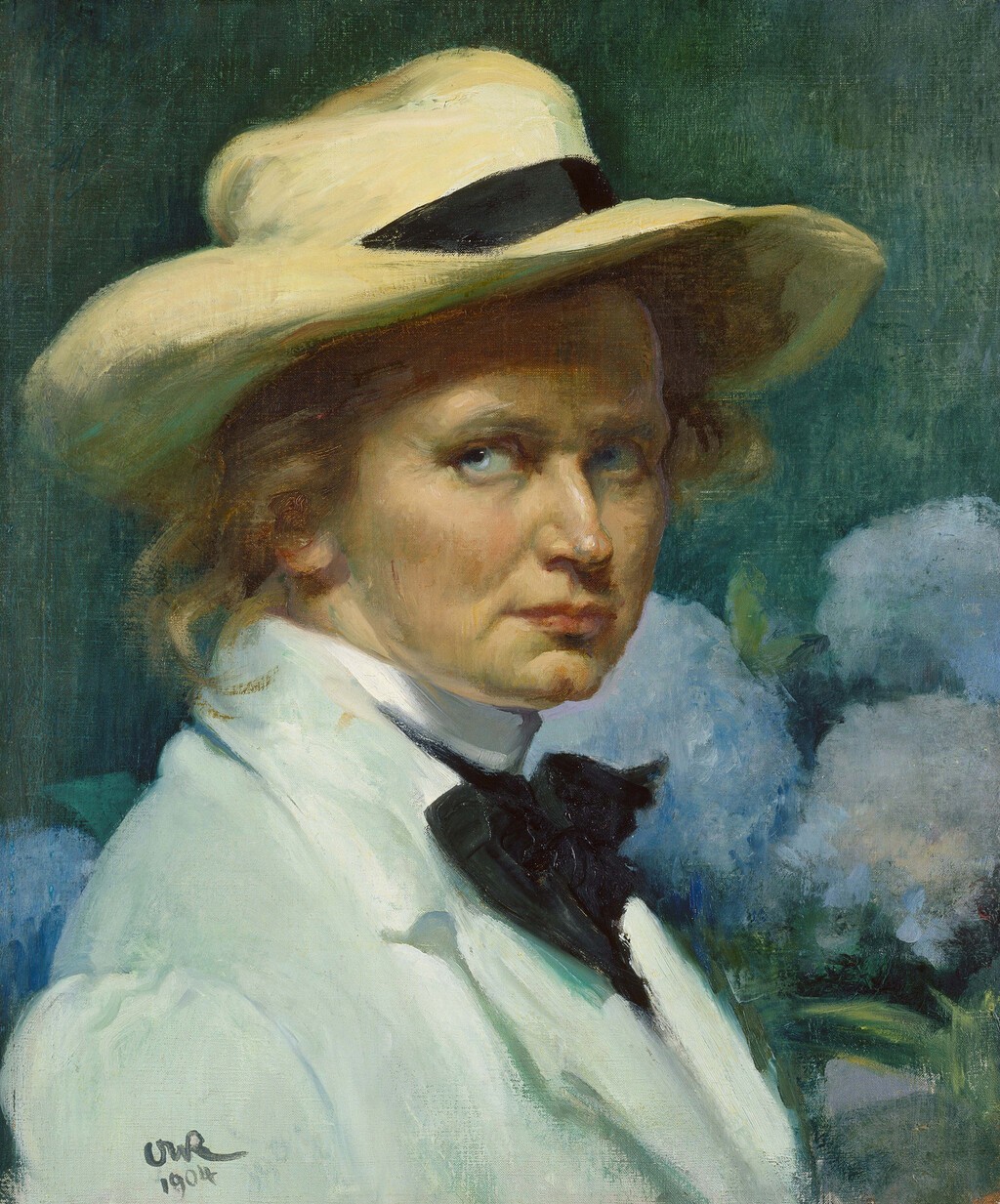 Ottilie W. Roederstein, Self-Portrait with a Hat, 1904. Oil on canvas, 55.3 × 46.1 cm. Städel Museum, Frankfurt am Main. Photo: Städel Museum.