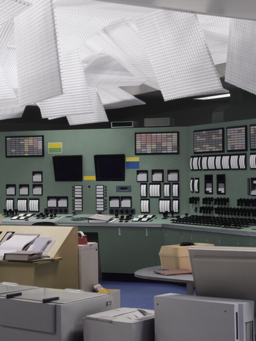 Thomas Demand, Control Room, 2011. C-print mounted on Diasec, 200 x 300 cm. Courtesy of the artist, Matthew Marks Gallery, Galerie Sprüth Magers, Esther Schipper Galerie, and Taka Ishii Gallery.