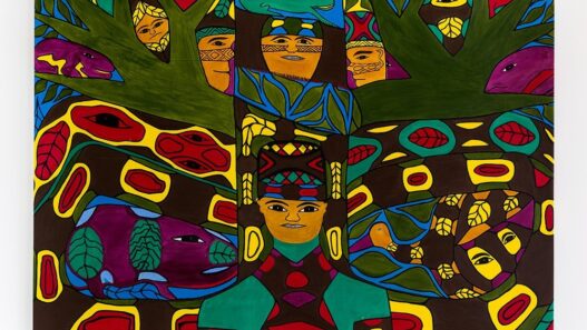 Pedro Maná (MAHKU—Huni Kuin Artist Movement), Shuna Pawã Mebiki, 2021. Acrylic on canvas, 202x149cm. Courtesy of Carmo Johnson Projects.