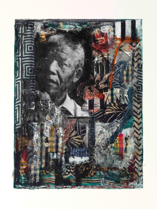 Peter Sacks, Nelson Mandela, 2020–2022. Mixed media on paper. Courtesy of the artist and Sperone Westwater, New York.