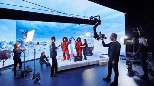 SCAD students from school of creative technology and school of film and acting creating commercial on the university’s state-of-the-art XR stage in Savannah.