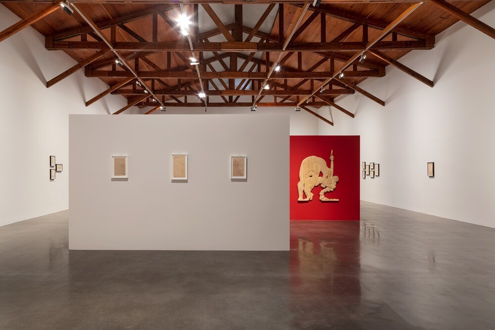 View of Circo Erótico. Serguéi Eisenstein: drawings, kurimanzutto, Mexico City, 2022. Courtesy of kurimanzutto. Photo: Gerardo Landa Rojano.