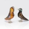 Felekşan Onar, Tereus and Messenger Bird, 2022. Mouth-blown glass, 24.5 x 23 x 10cm and 18 x 24.5 x 10.5 cm. Photo: Kerem Sanlıman