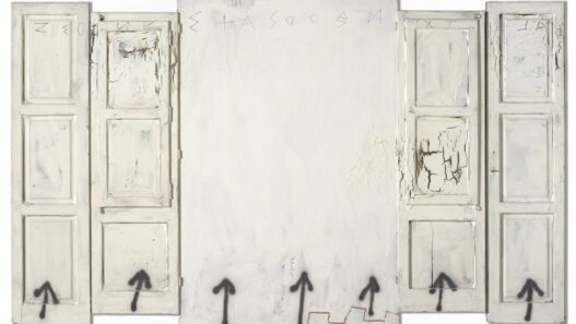 Antoni Tàpies, Portes i fletxes (Doors and Arrows), 1987. © Comissió Tàpies / Vegap. Photo: © FotoGasull, 2022.