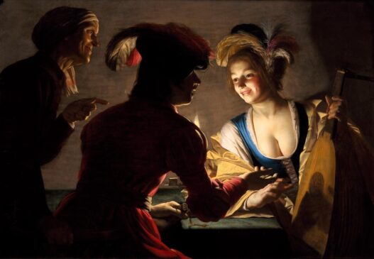 Gerard van Honthorst, De koppelaarster, 1625. © Centraal Museum Utrecht Ernst Moritz.