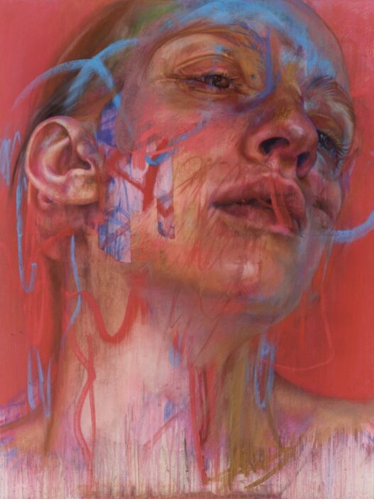 Jenny Saville, To be titled, 2020–22 Acrylic and pastel on canvas, 59 ⅛ × 47 ¼ inches (150 × 120 cm)© Jenny Saville. Photo: Prudence Cuming Associates Ltd