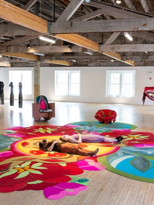 Amy Khoshbin and Jennifer Khoshbin, Sunport, 2022. Installation view, Sun Seekers, The Arts Center at Governors Island, New York, 2022. Photo: Gregory Gentert.