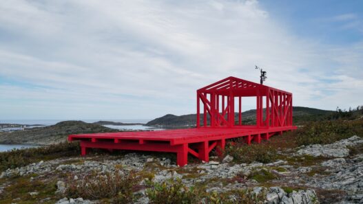 Liam Gillick, A Variability Quantifier (The Fogo Island Red Weather Station), 2022. Courtesy of the artist.