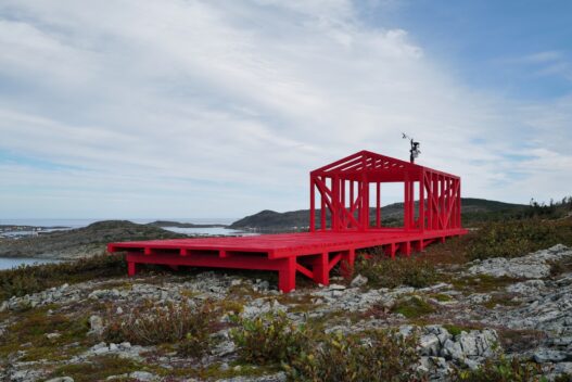 Liam Gillick, A Variability Quantifier (The Fogo Island Red Weather Station), 2022. Courtesy of the artist.