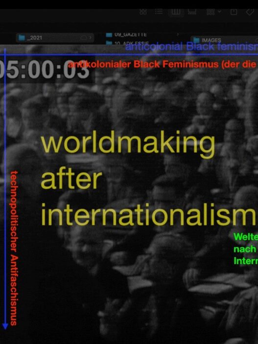 The Missed Seminar, Decolonizing Socialism: Entangled Internationalism, inter∞note 2021. Research diagram. [2] Steve McQueen, End Credits. Installation view, Tate Modern, London, 2020.