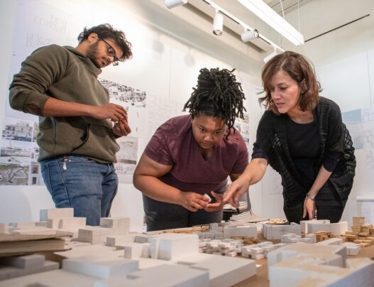 Professor Mónica Rivera, chair of graduate architecture programs at Washington University in St. Louis, discusses work with students in the Sam Fox School of Design & Visual Arts at WashU.