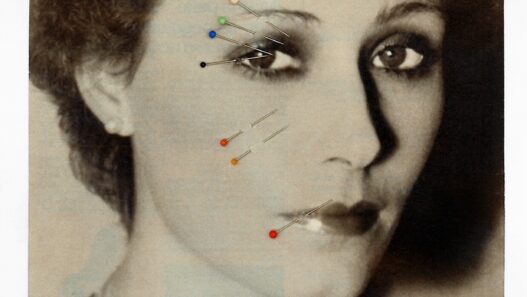 Sanja Iveković, Make Up, 1979. Sewing pins on paper. Courtesy of the artist.