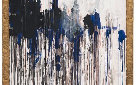 Cy Twombly, Untitled (Winter Picture), 2004 Acrylic on plywood panel, in artist’s frame, 98 ⅞ × 69 ¾ × 2 ¾ inches (251 × 177 × 7 cm)© Cy Twombly Foundation