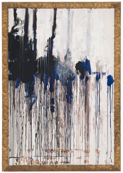 Cy Twombly, Untitled (Winter Picture), 2004 Acrylic on plywood panel, in artist’s frame, 98 ⅞ × 69 ¾ × 2 ¾ inches (251 × 177 × 7 cm)© Cy Twombly Foundation