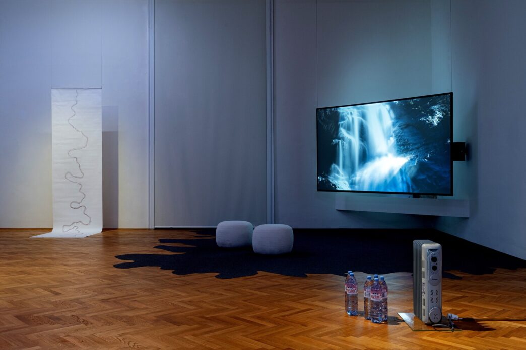 View of The Taste of Water, by participants of the PhD in Practice, exhibit Gallery Vienna. Courtesy of Academy of Fine Arts Vienna. Photo: Simon Veres.