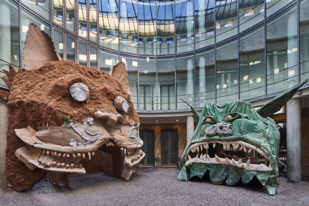 View of Monster Chetwynd, A CAT IS NOT A DOG, 2023. © Schirn Kunsthalle Frankfurt 2023. Photo: Norbert Miguletz.