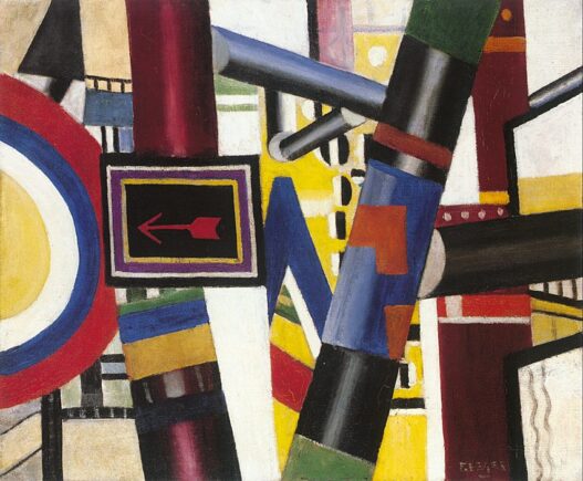 Fernand Léger 1919, The Railway Crossing, oil on canvas, 53.8 × 64.8 cm, The Art Institute of Chicago. Abstract Art.