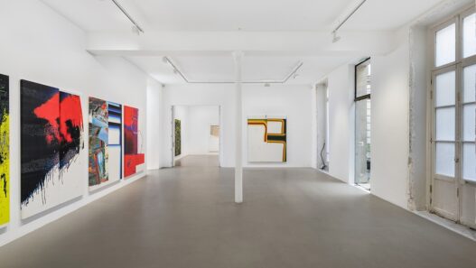 View of Wade Guyton, Galerie Chantal Crousel, Paris, France, 2023. Courtesy of the artist and Galerie Chantal Crousel. Photo: Martin Argyroglo.