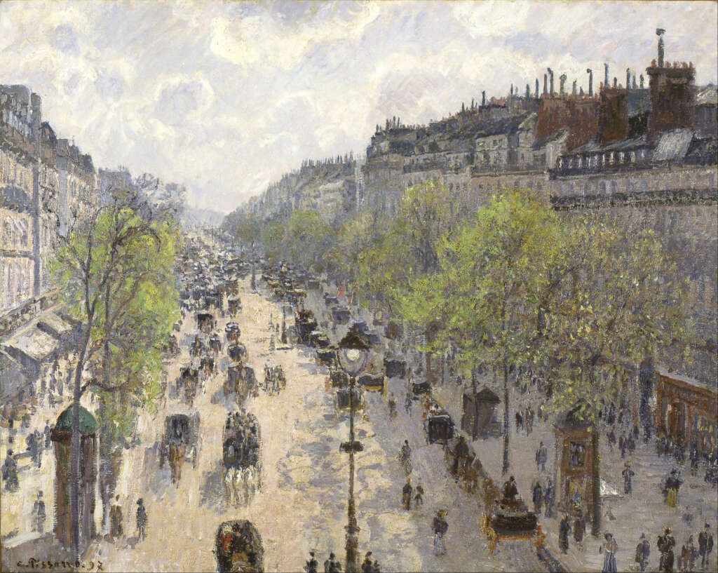 Camille Pissarro, "Le Boulevard Montmartre, Matin" (1897)