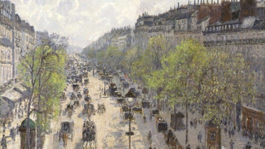 Camille Pissarro, "Le Boulevard Montmartre, Matin" (1897)