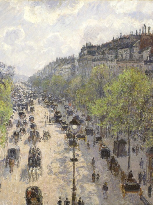 Camille Pissarro, "Le Boulevard Montmartre, Matin" (1897)